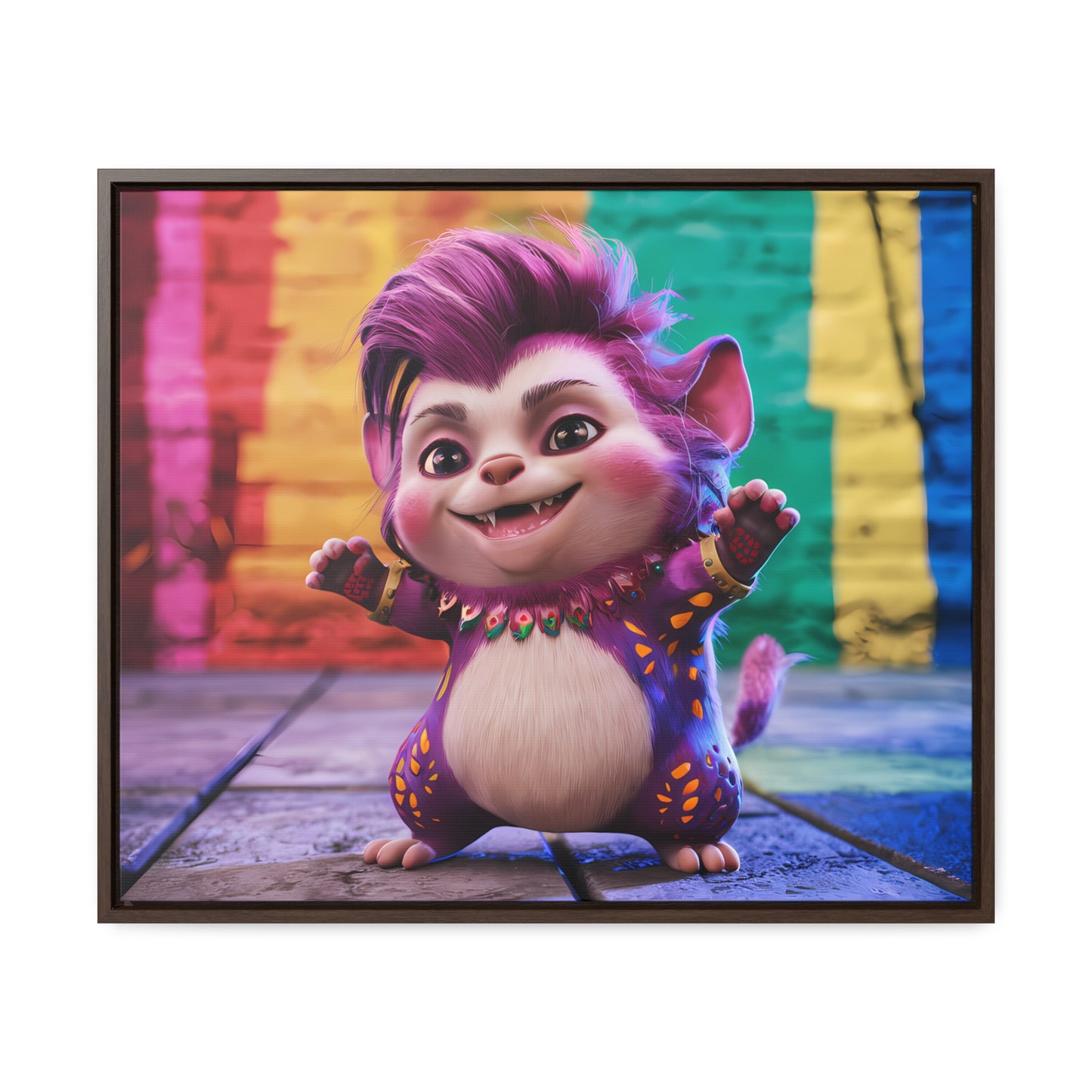 Colorful Celebration Creature - Gallery Canvas Wraps, Horizontal Frame
