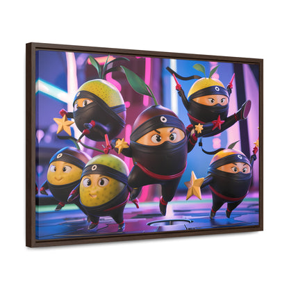 Ninja Citrus Squad: Star Power Unleashed - Gallery Canvas Wraps, Horizontal Frame