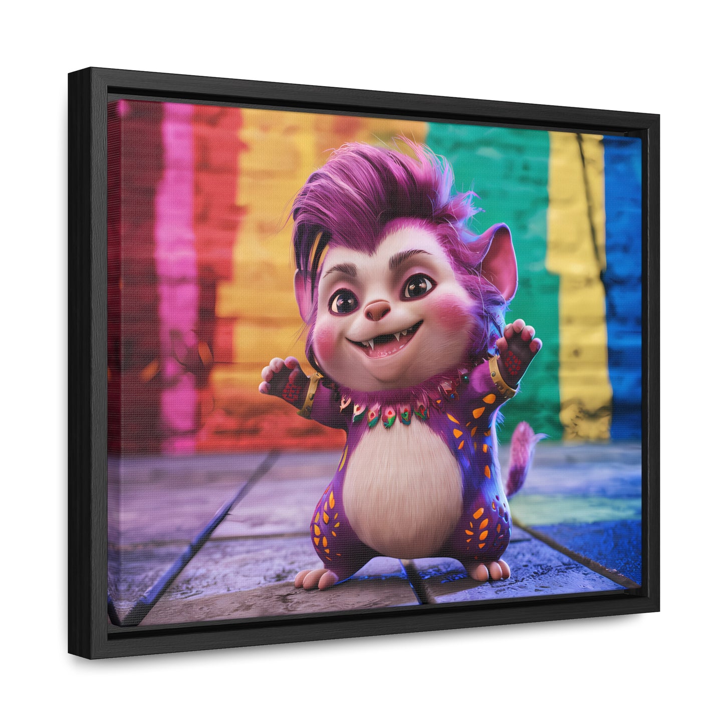 Colorful Celebration Creature - Gallery Canvas Wraps, Horizontal Frame