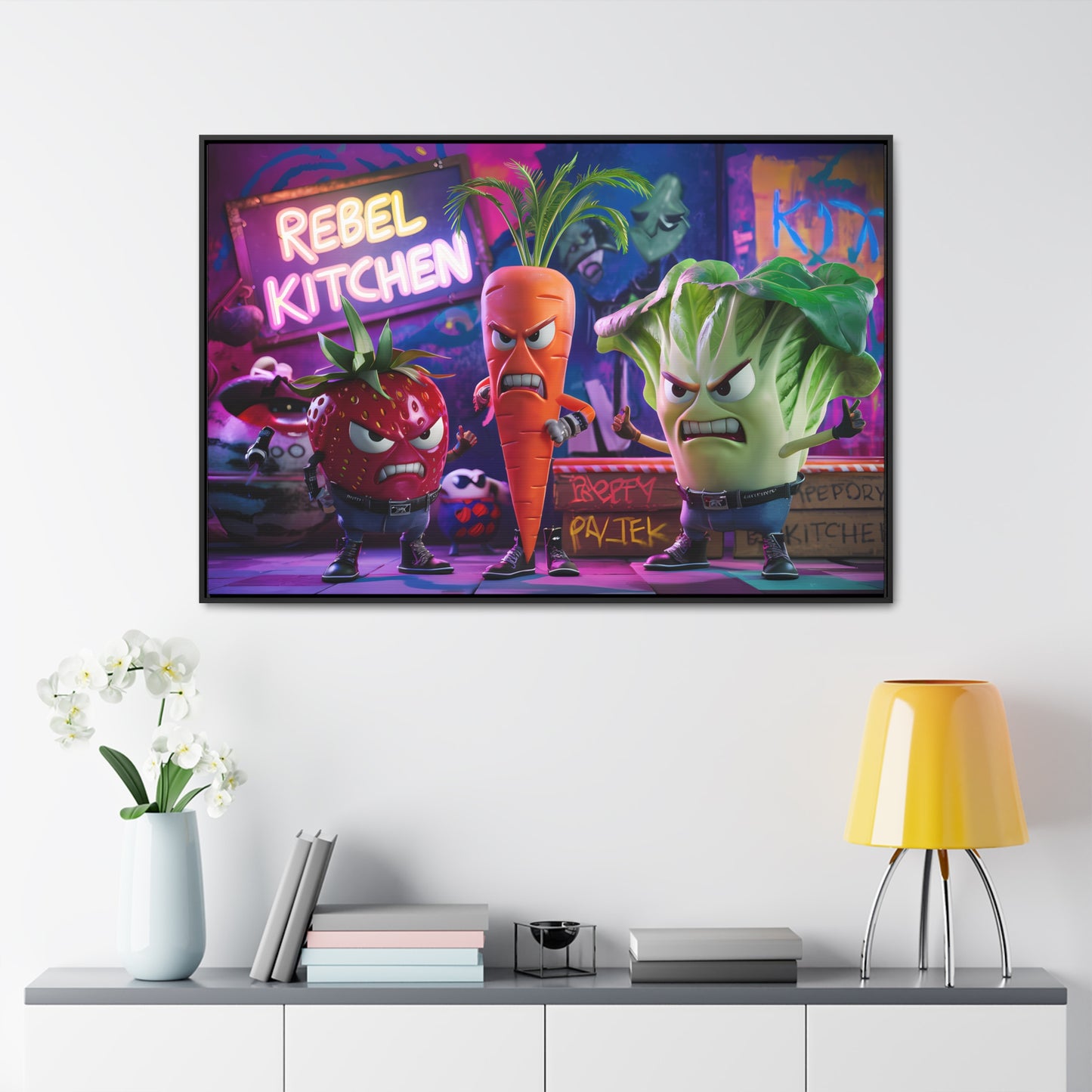 Rebel Veggie Squad - Gallery Canvas Wraps, Horizontal Frame