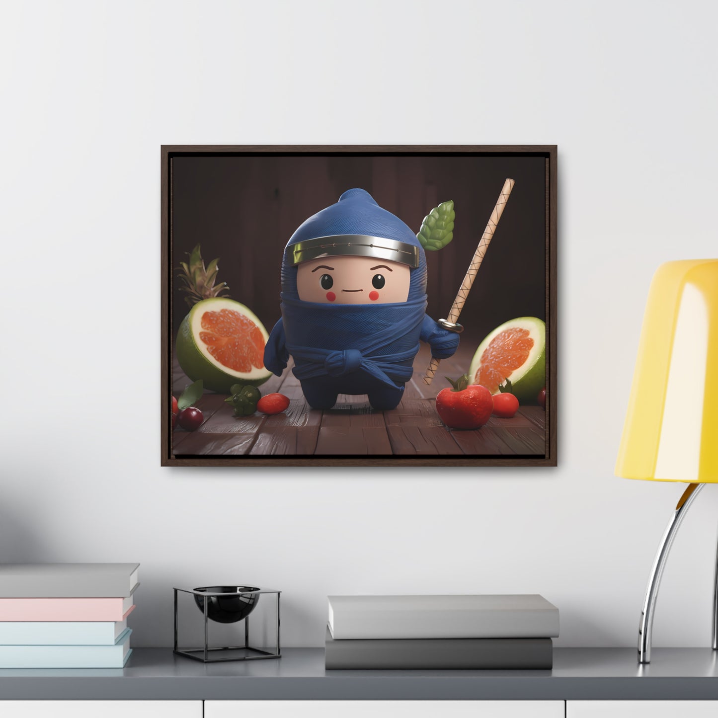 Ninja Fruit Guardian - Gallery Canvas Wraps, Horizontal Frame
