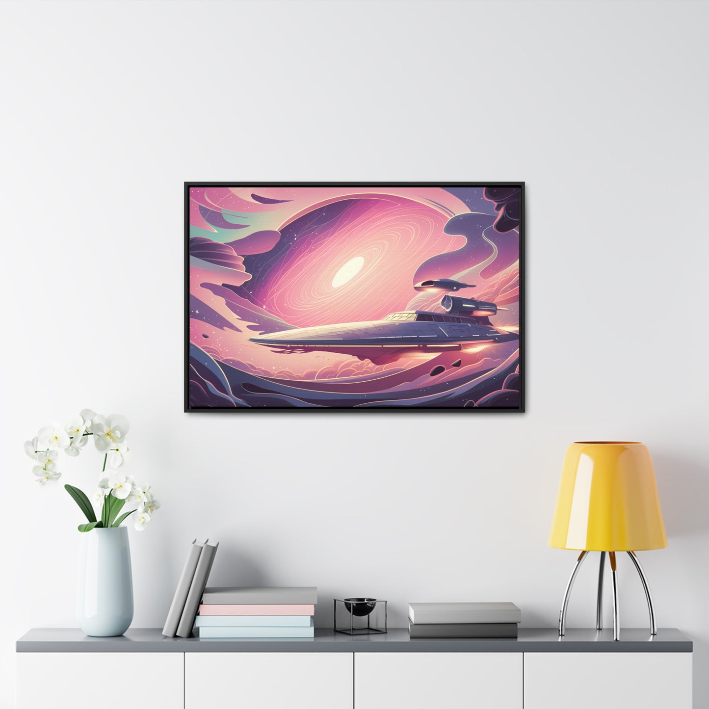 Voyage Through the Cosmic Vortex - Gallery Canvas Wraps, Horizontal Frame