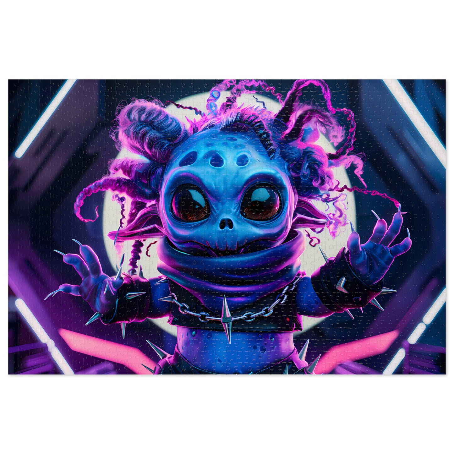 Neon Punk Alien Defender - Jigsaw Puzzle (30, 110, 252, 500,1000-Piece)