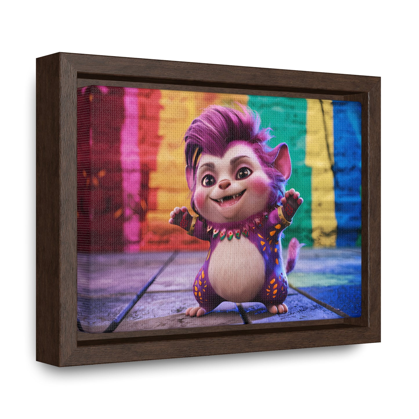 Colorful Celebration Creature - Gallery Canvas Wraps, Horizontal Frame