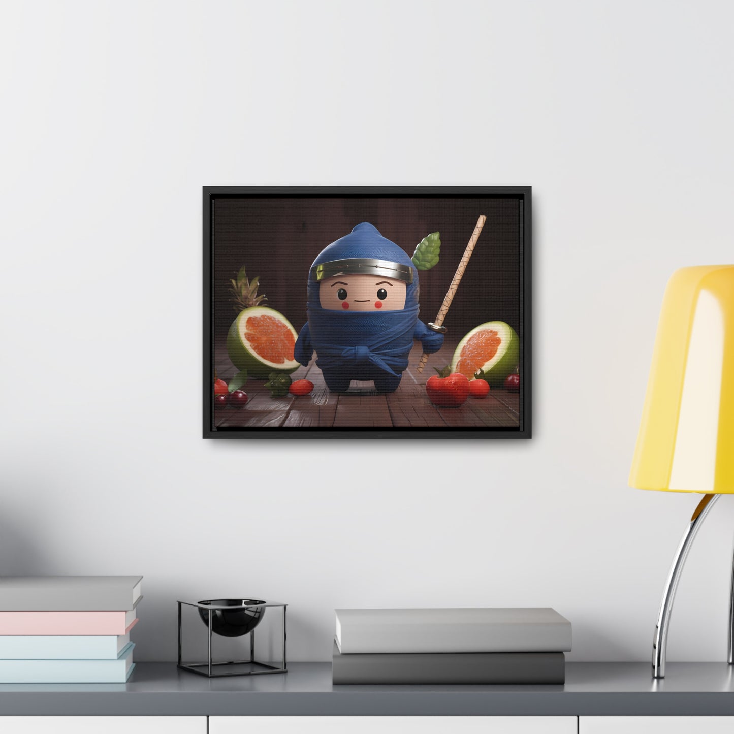 Ninja Fruit Guardian - Gallery Canvas Wraps, Horizontal Frame