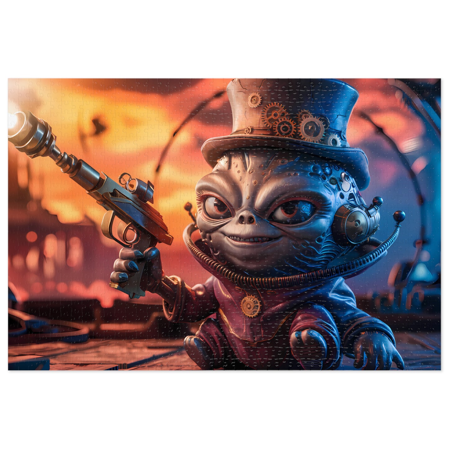 Alien Steampunk Showdown - Jigsaw Puzzle (30, 110, 252, 500,1000-Piece)
