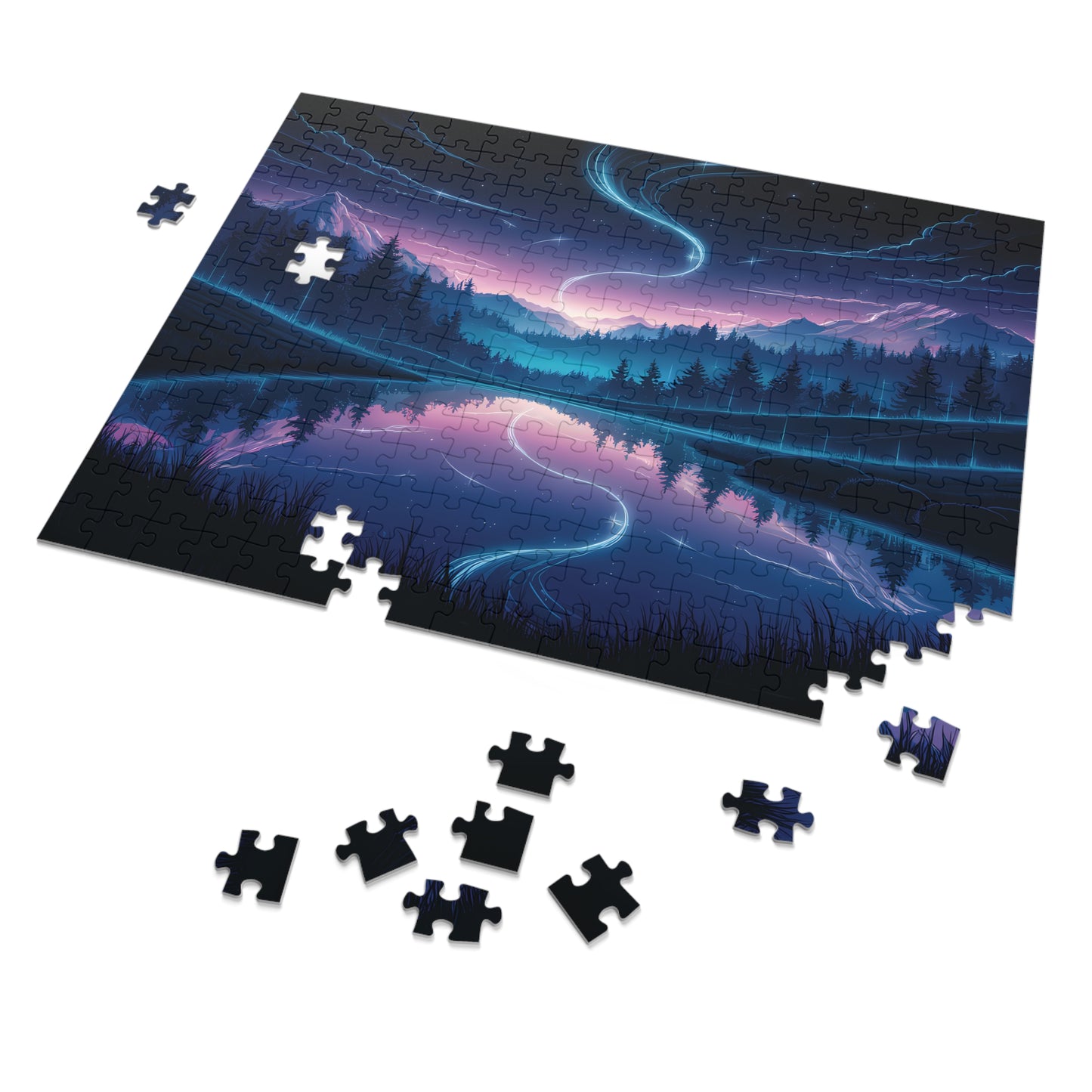 Dawn at magical Lake- Jigsaw Puzzle (30, 110, 252, 500,1000-Piece)