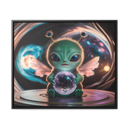 Guardian of the Cosmic Crystal - Gallery Canvas Wraps, Horizontal Frame