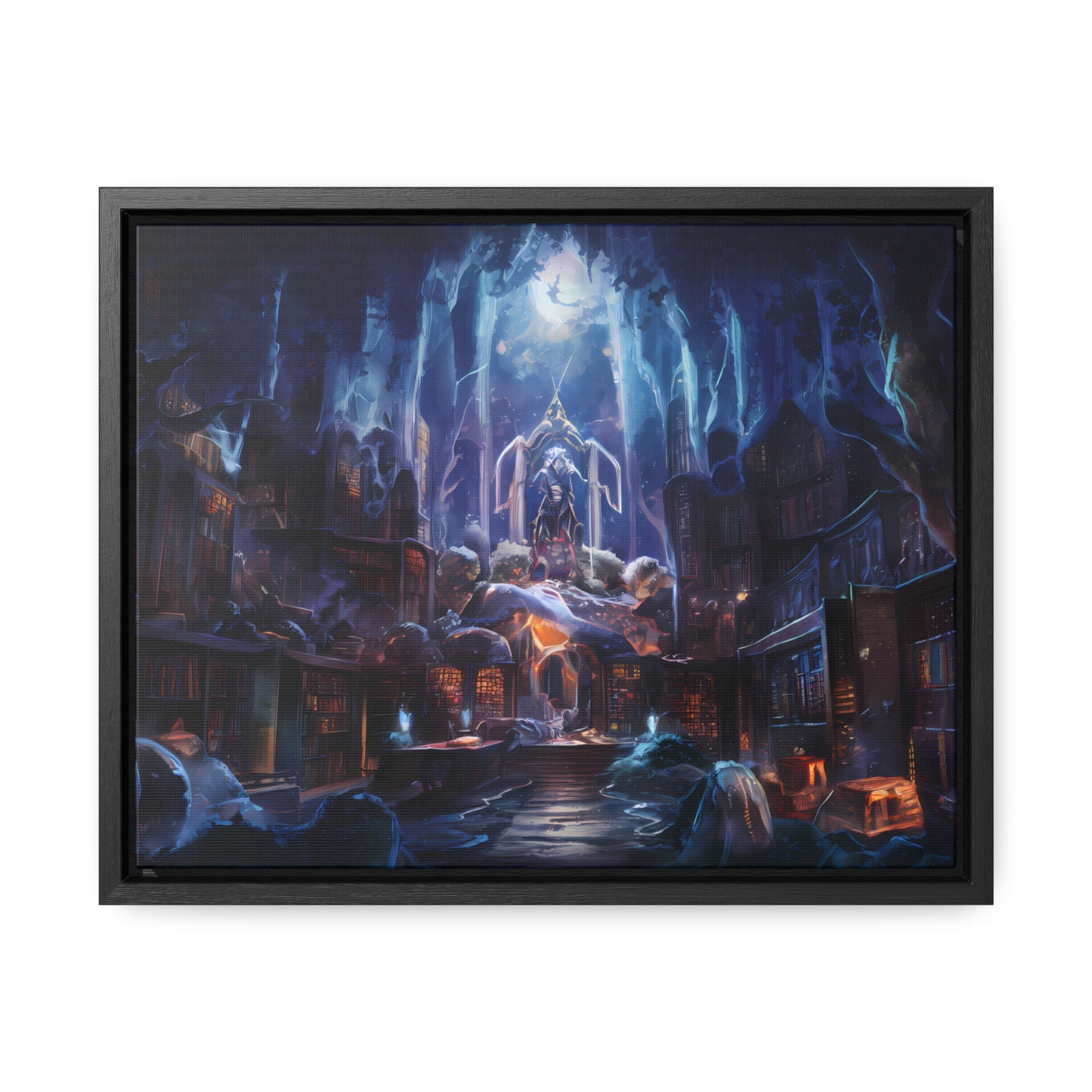 Sanctuary of the Forgotten Tomes - Gallery Canvas Wraps, Horizontal Frame