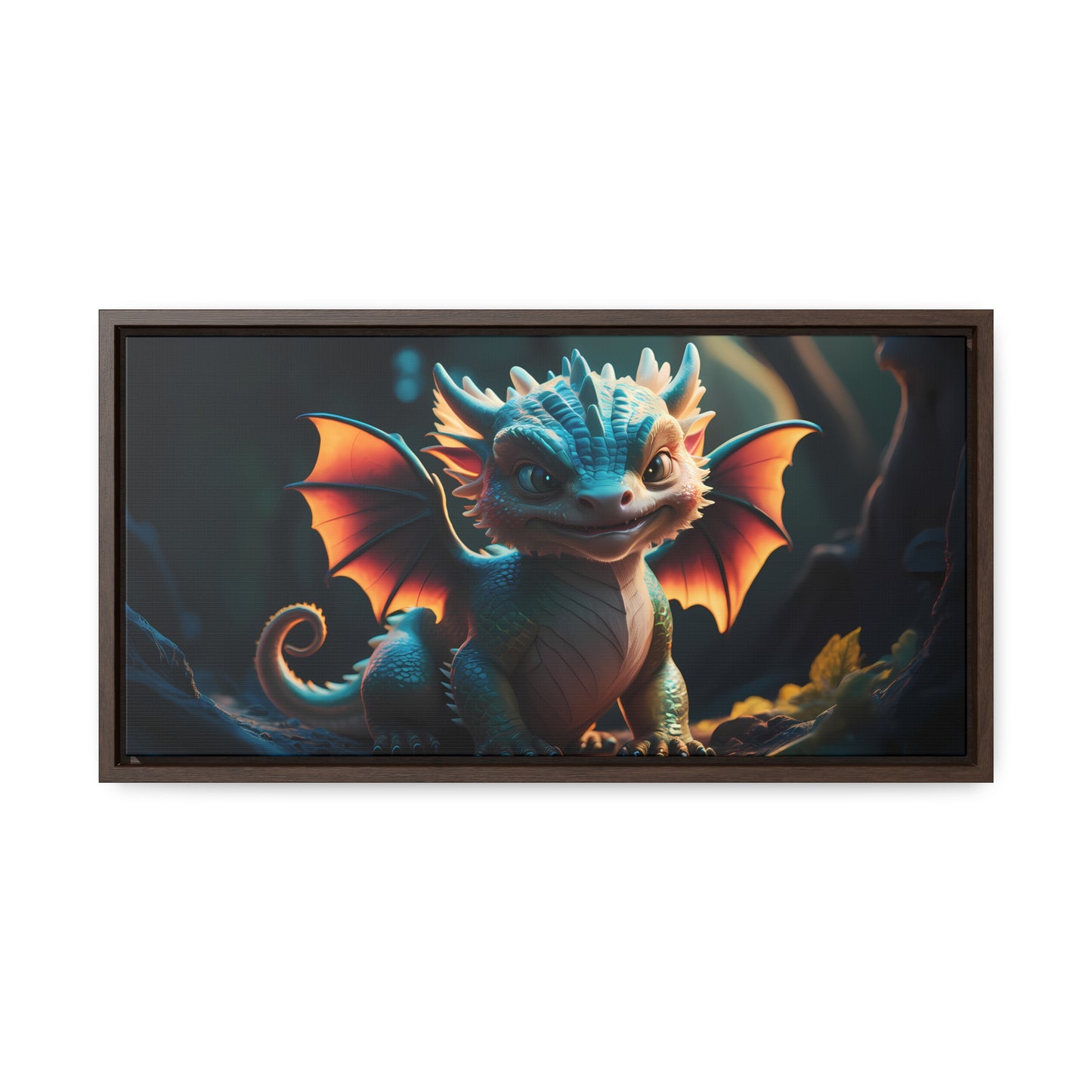 "Forest Guardian Hatchling" - Gallery Canvas Wraps, Horizontal Frame