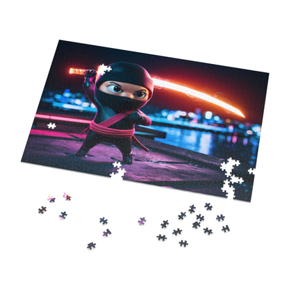 Neon Ninja on the Rooftop - Jigsaw Puzzle (30, 110, 252, 500,1000-Piece)