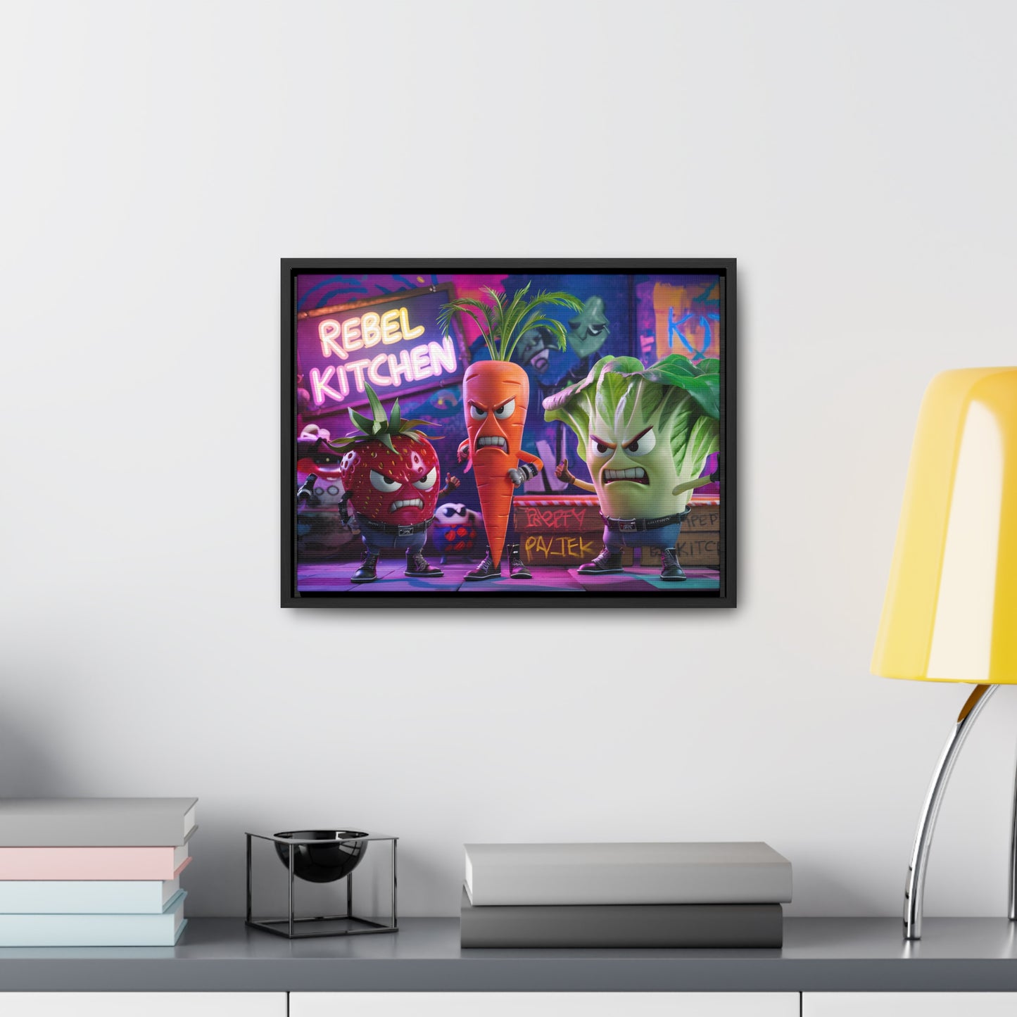 Rebel Veggie Squad - Gallery Canvas Wraps, Horizontal Frame