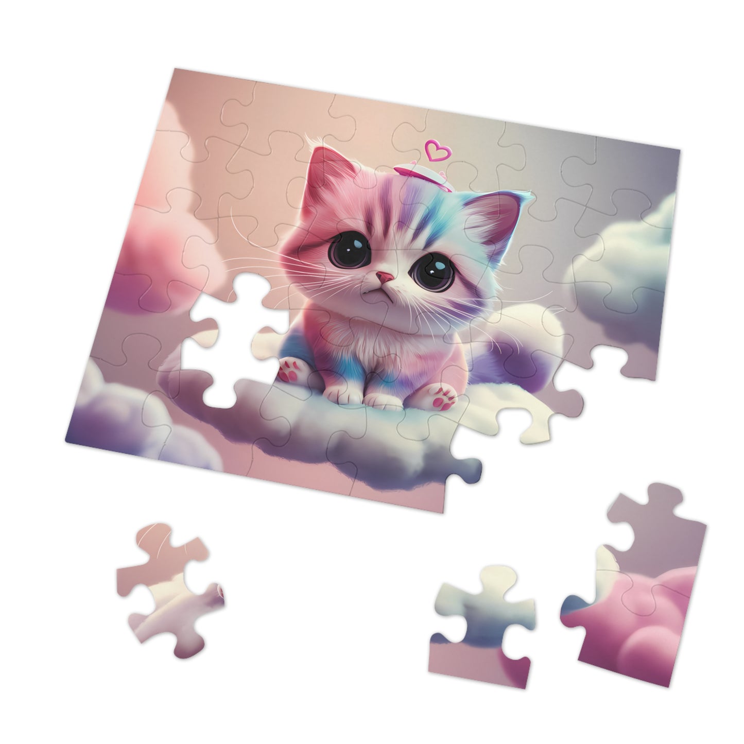Cloud Kitty Dreams - Jigsaw Puzzle (30, 110, 252, 500,1000-Piece)