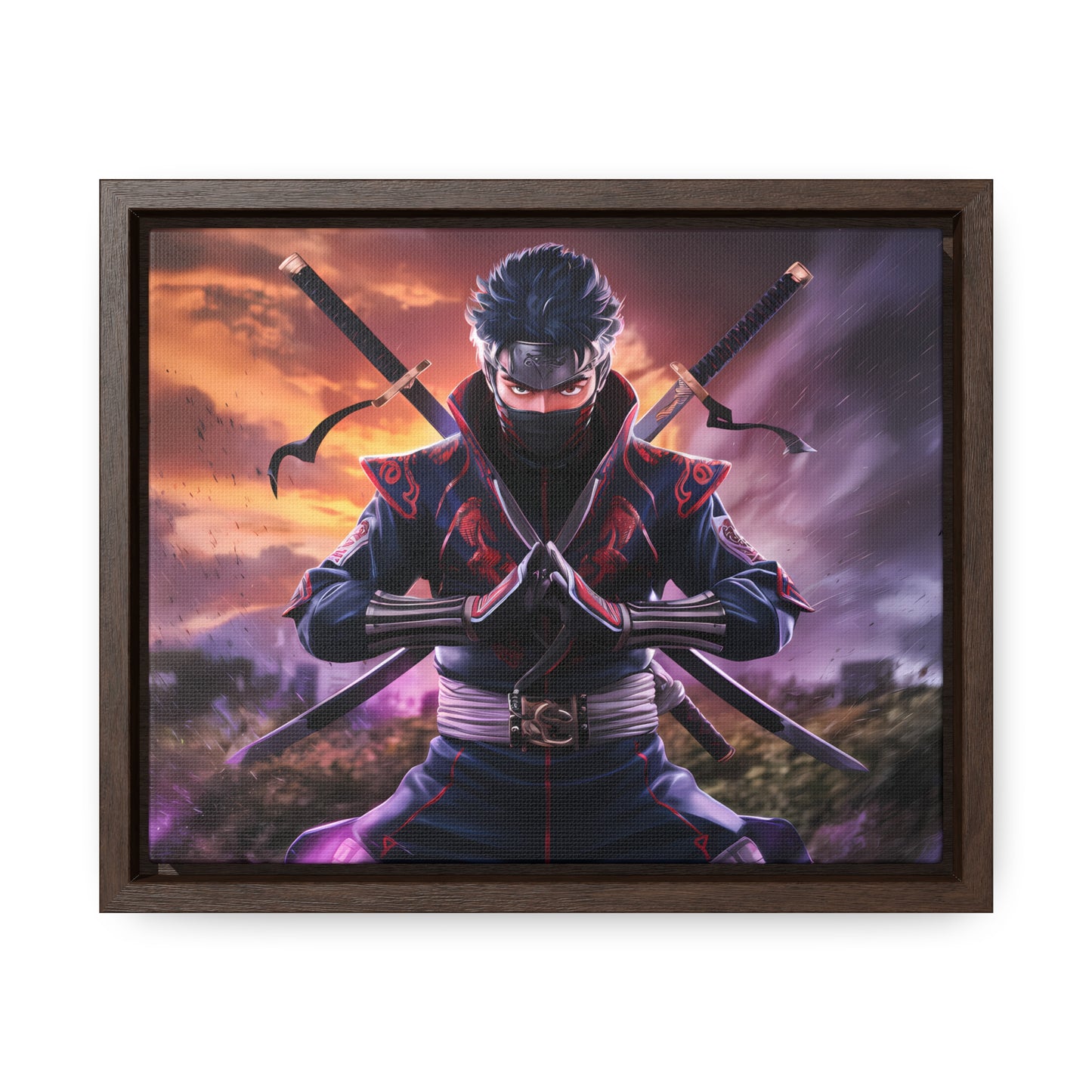 Shadow of the Crimson Ninja - Gallery Canvas Wraps, Horizontal Frame