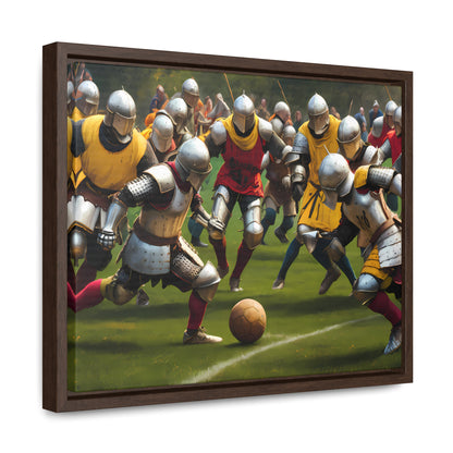 Medieval Football Battle - Gallery Canvas Wraps, Horizontal Frame