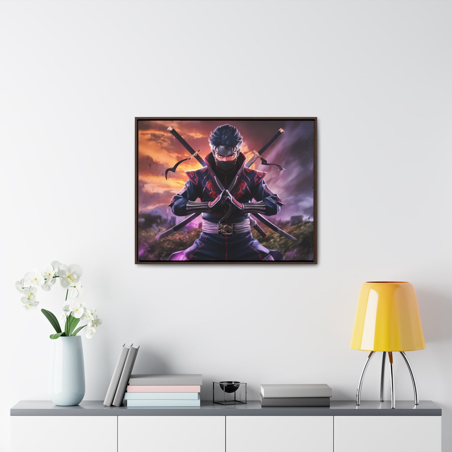 Shadow of the Crimson Ninja - Gallery Canvas Wraps, Horizontal Frame