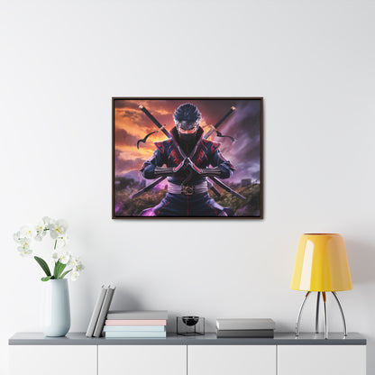 Shadow of the Crimson Ninja - Gallery Canvas Wraps, Horizontal Frame