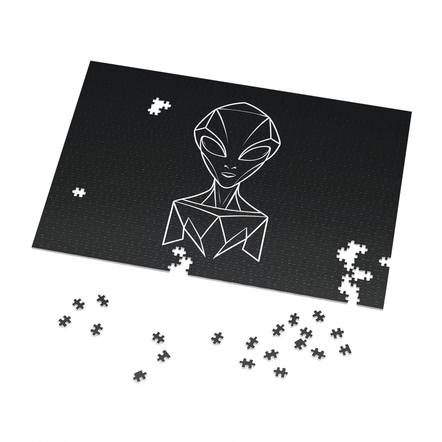 "Geometric Alien Silhouette" - Jigsaw Puzzle (30, 110, 252, 500,1000-Piece)