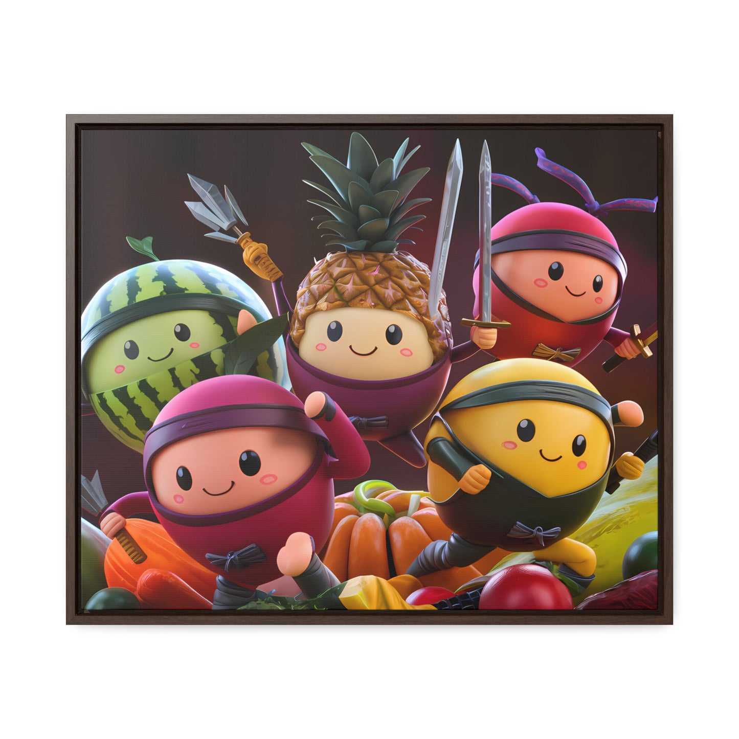 Fruit Ninja Warriors - Gallery Canvas Wraps, Horizontal Frame