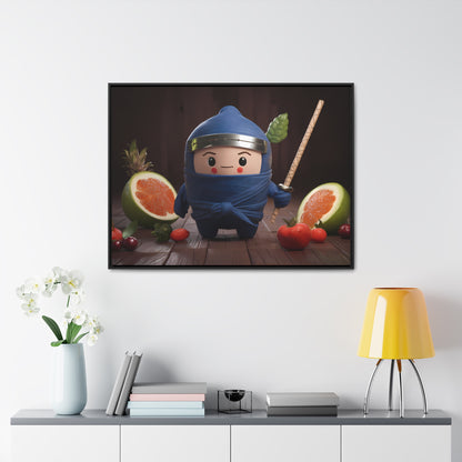 Ninja Fruit Guardian - Gallery Canvas Wraps, Horizontal Frame