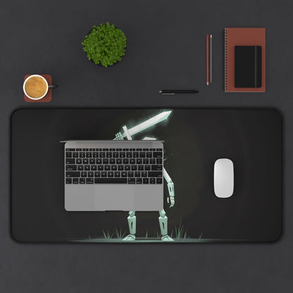 Geometric Skeleton Swordsman - Desk Mat