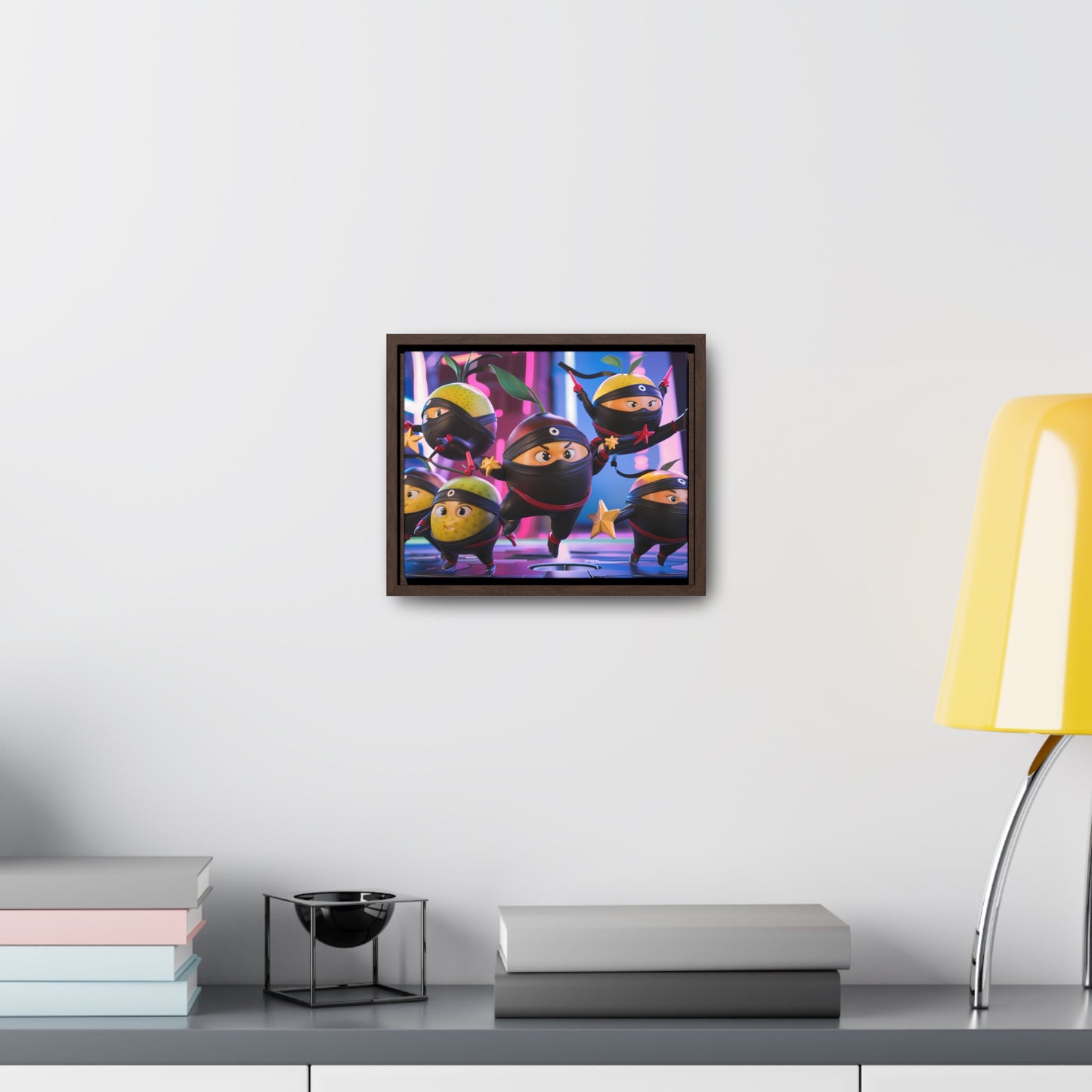 Ninja Citrus Squad: Star Power Unleashed - Gallery Canvas Wraps, Horizontal Frame