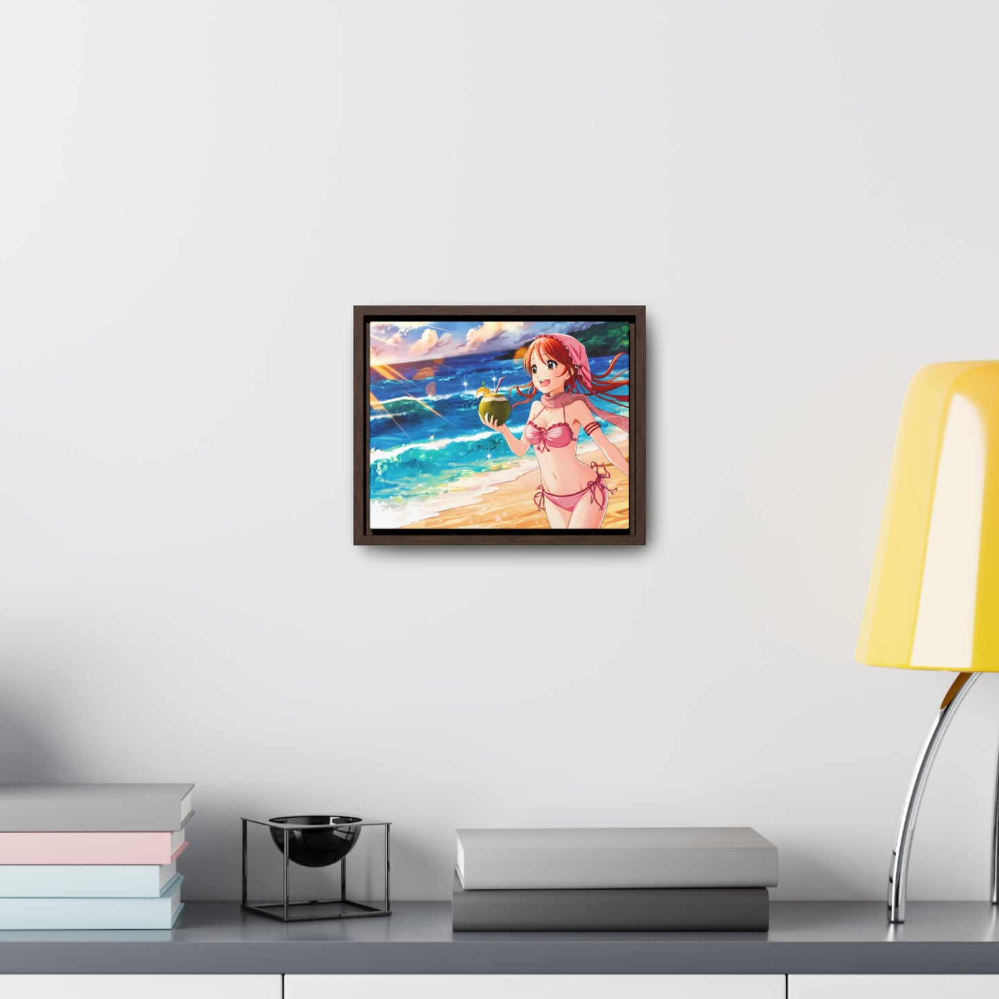 Sunset Shores and Summer Smiles - Gallery Canvas Wraps, Horizontal Frame