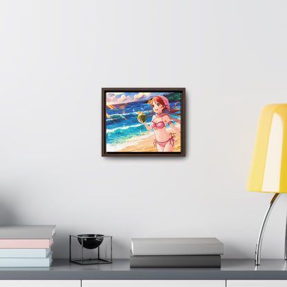 Sunset Shores and Summer Smiles - Gallery Canvas Wraps, Horizontal Frame