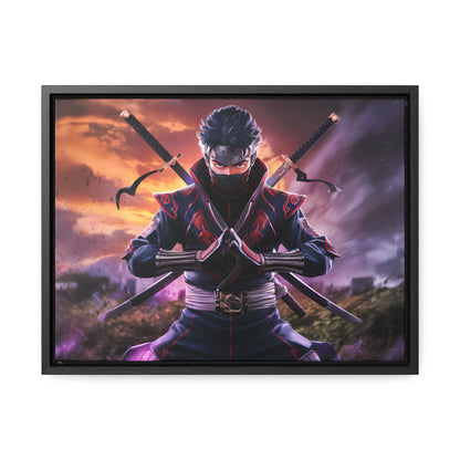 Shadow of the Crimson Ninja - Gallery Canvas Wraps, Horizontal Frame