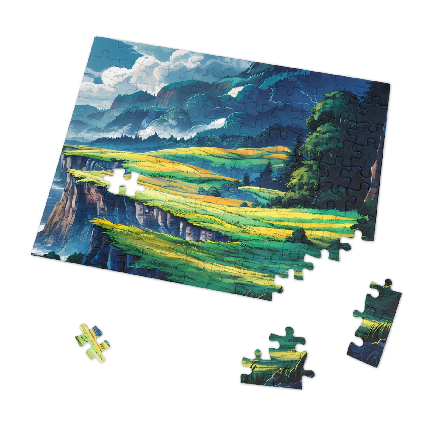 Verdant Cliffs of Serenity - Jigsaw Puzzle (30, 110, 252, 500,1000-Piece)