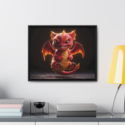 "Fiery Little Guardian" - Gallery Canvas Wraps, Horizontal Frame