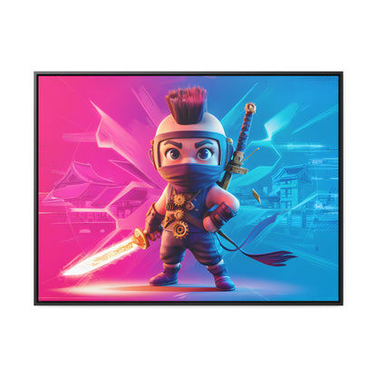 Neon Ninja Showdown - Gallery Canvas Wraps, Horizontal Frame