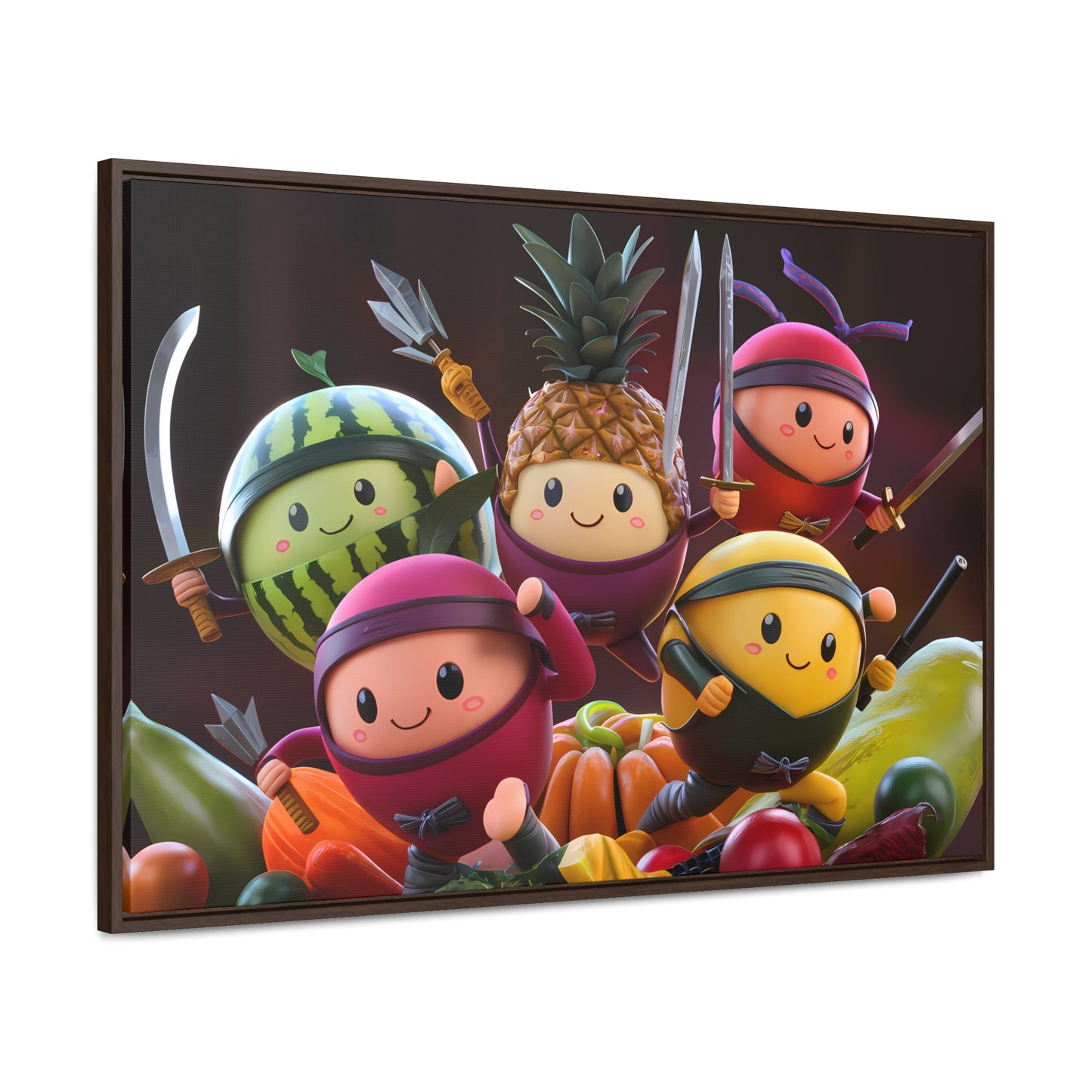 Fruit Ninja Warriors - Gallery Canvas Wraps, Horizontal Frame