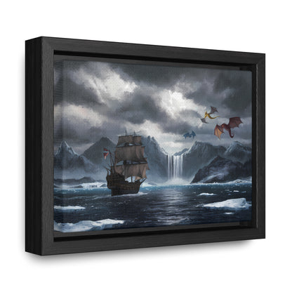 "The Voyage to Dragon's Fjord" - Gallery Canvas Wraps, Horizontal Frame