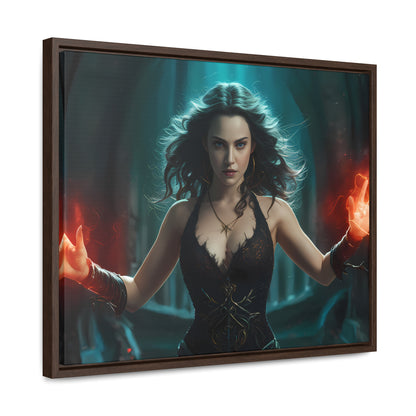 Sorceress of the Crimson Flame - Gallery Canvas Wraps, Horizontal Frame
