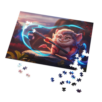 Furry Warrior of the Glowing Axe - Jigsaw Puzzle (30, 110, 252, 500,1000-Piece)