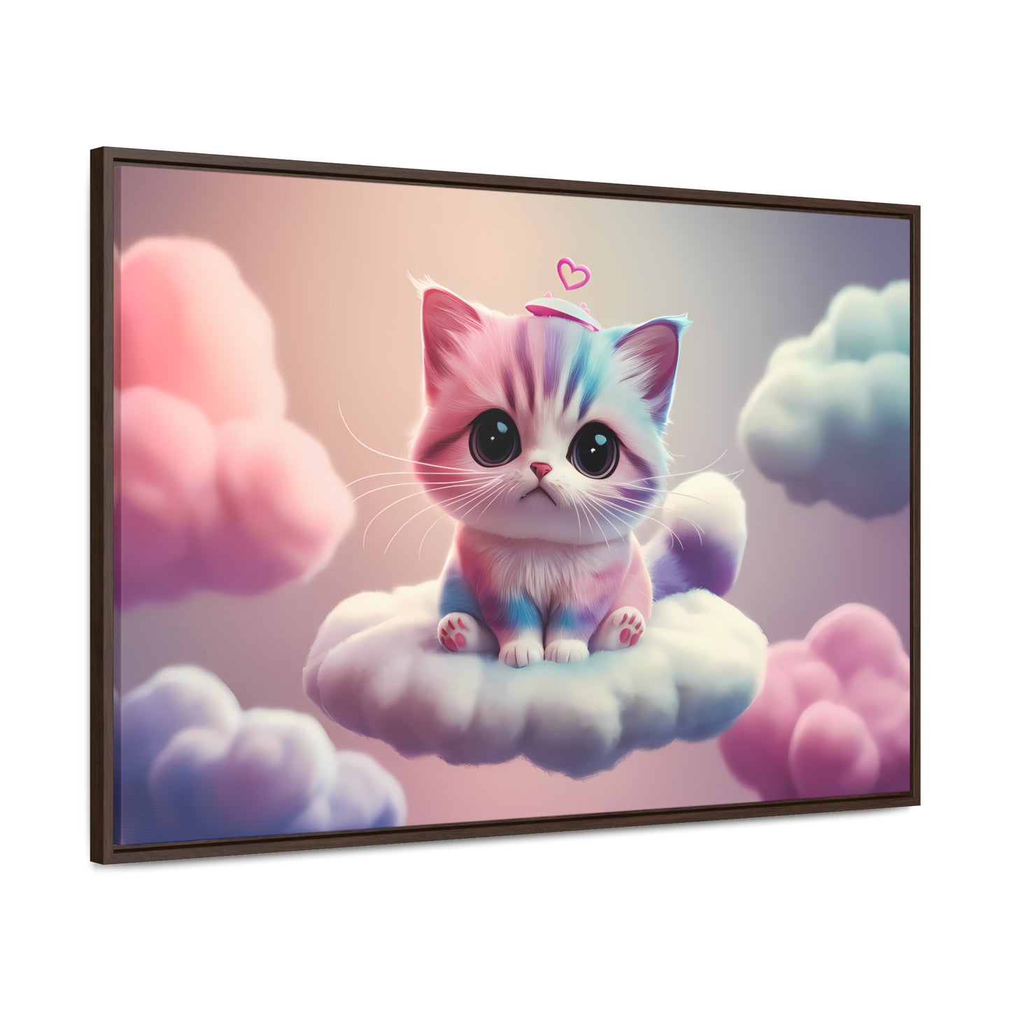Heavenly Kitten Dreams - Gallery Canvas Wraps, Horizontal Frame