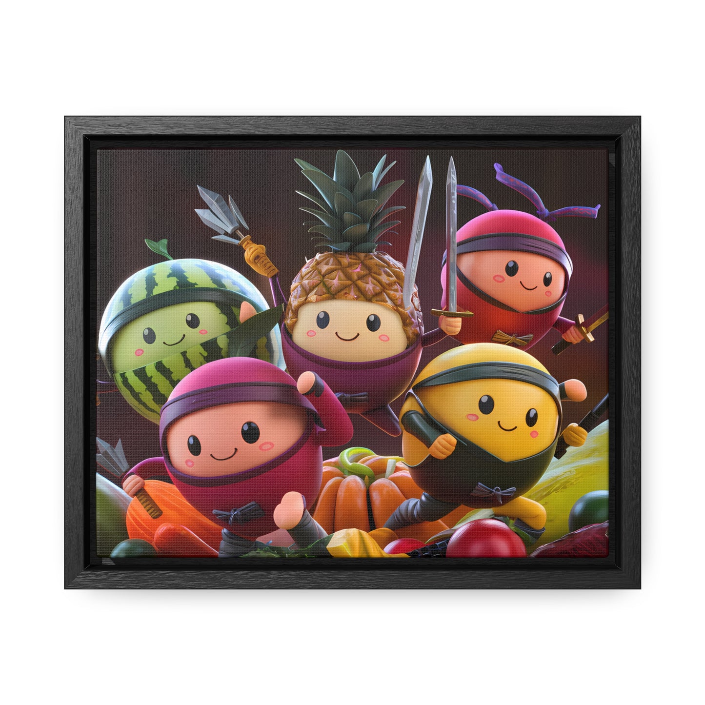 Fruit Ninja Warriors - Gallery Canvas Wraps, Horizontal Frame