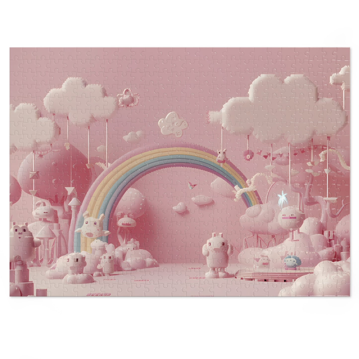 Whimsical Dreamscape of Pink Bliss - Jigsaw Puzzle (30, 110, 252, 500,1000-Piece)
