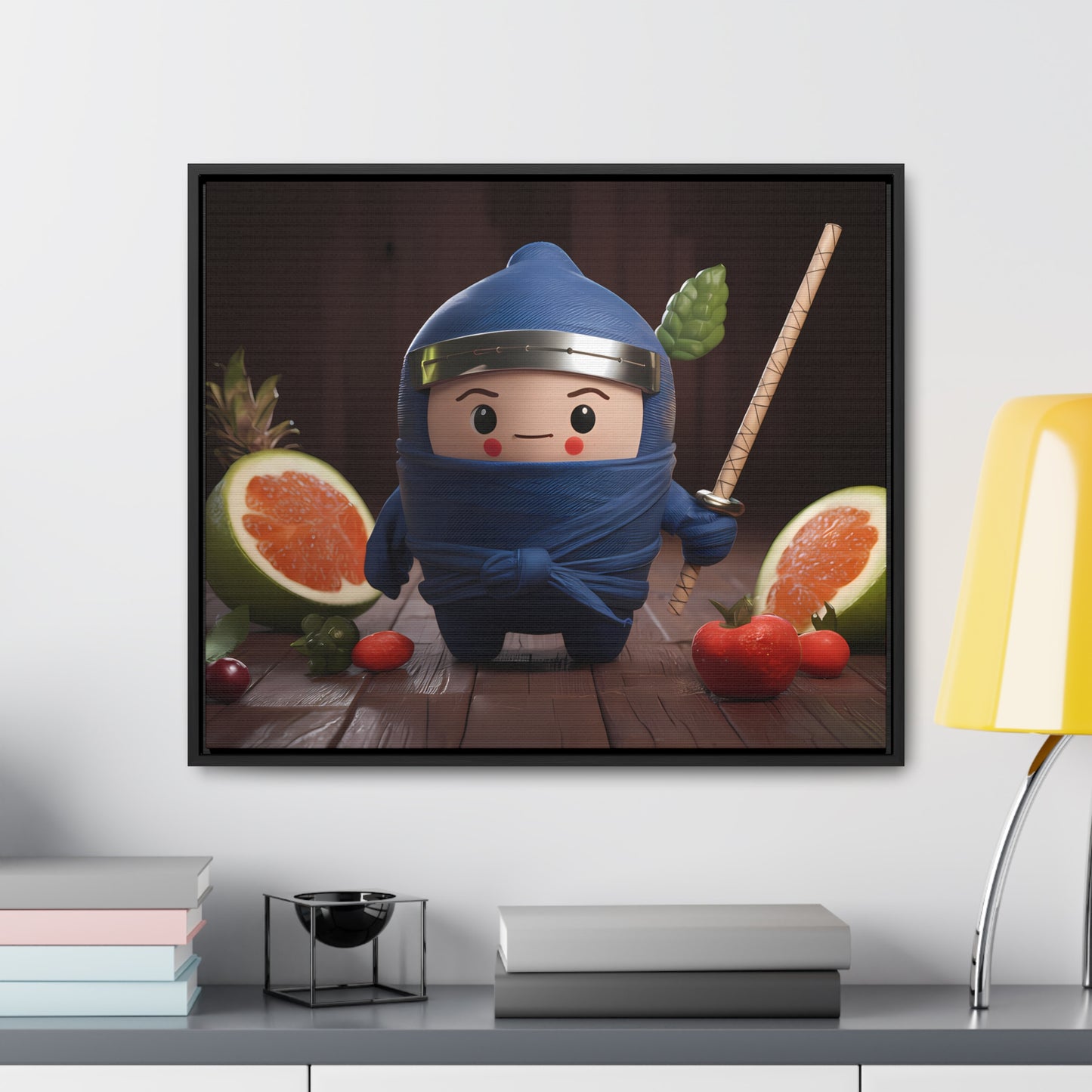 Ninja Fruit Guardian - Gallery Canvas Wraps, Horizontal Frame