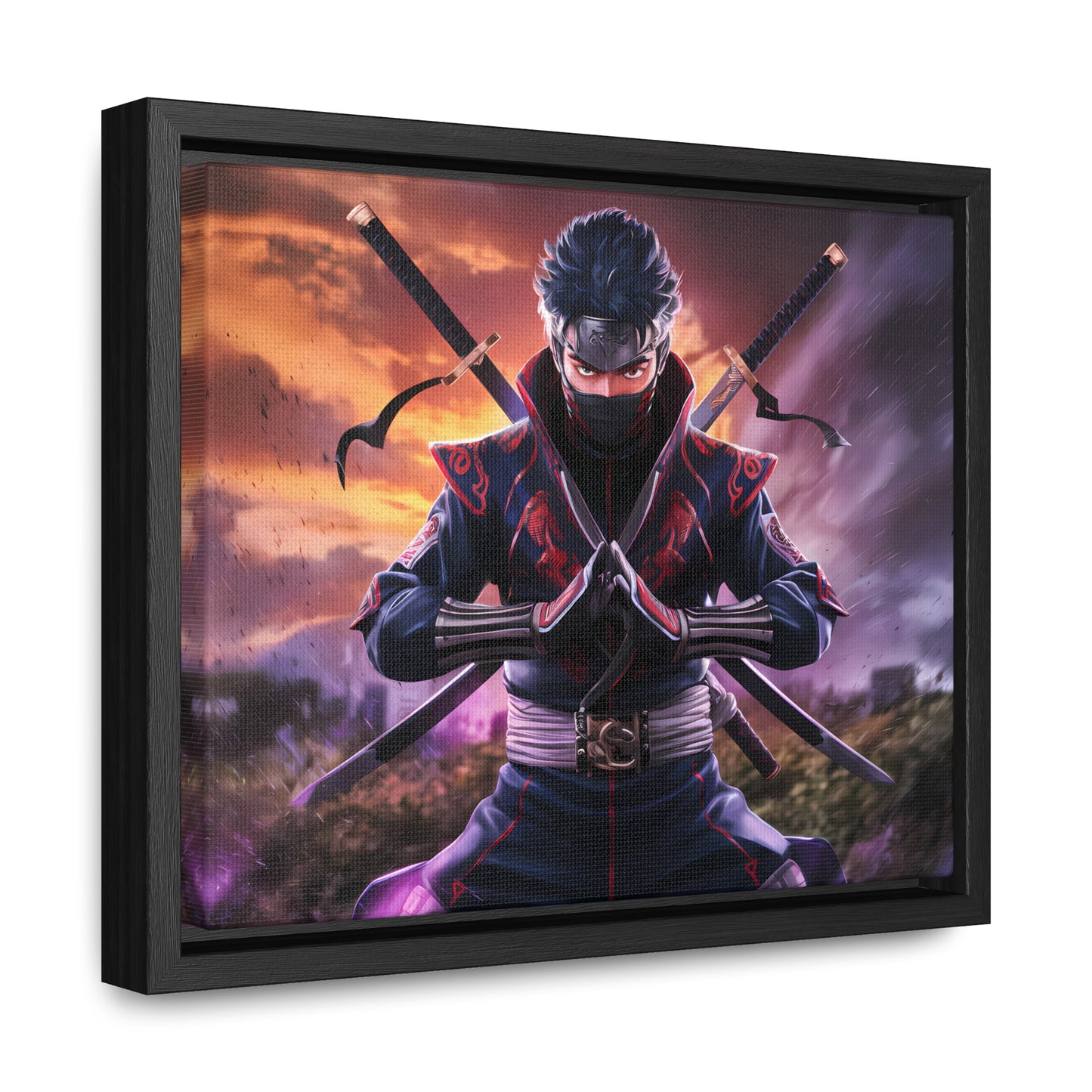 Shadow of the Crimson Ninja - Gallery Canvas Wraps, Horizontal Frame