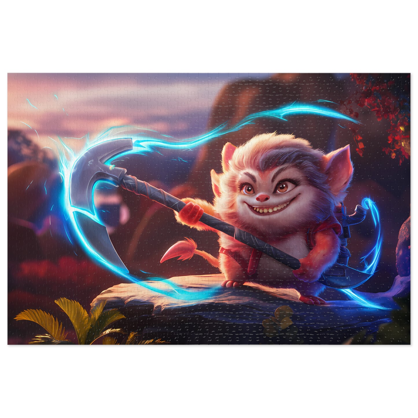 Furry Warrior of the Glowing Axe - Jigsaw Puzzle (30, 110, 252, 500,1000-Piece)