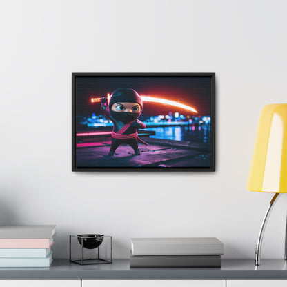 Neon Ninja Showdown - Gallery Canvas Wraps, Horizontal Frame