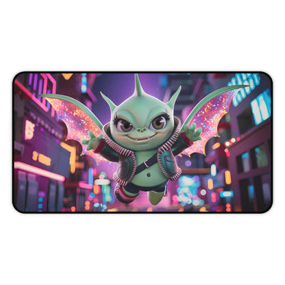 Neon Winged Mischief - Desk Mat