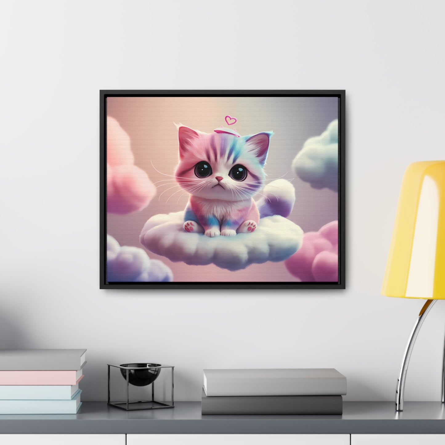 Heavenly Kitten Dreams - Gallery Canvas Wraps, Horizontal Frame