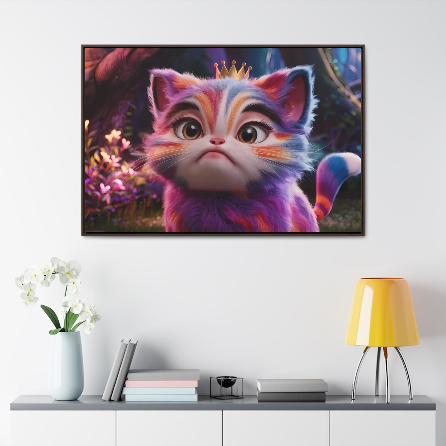 Regal Whiskers in the Enchanted Forest - Gallery Canvas Wraps, Horizontal Frame