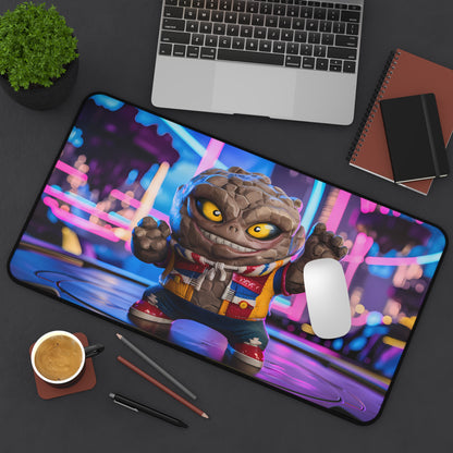 Rockstar Rumble in Neon City - Desk Mat