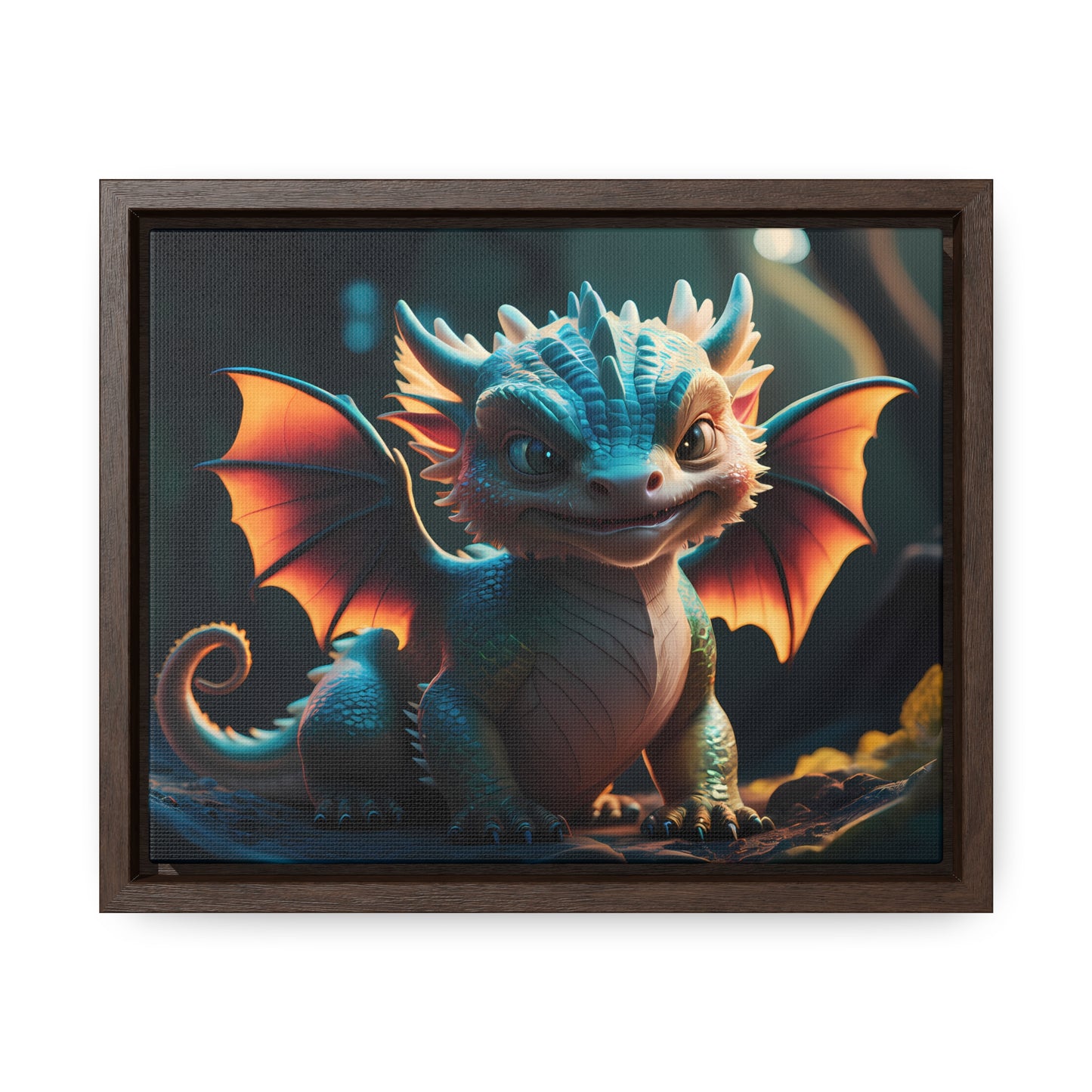 "Forest Guardian Hatchling" - Gallery Canvas Wraps, Horizontal Frame