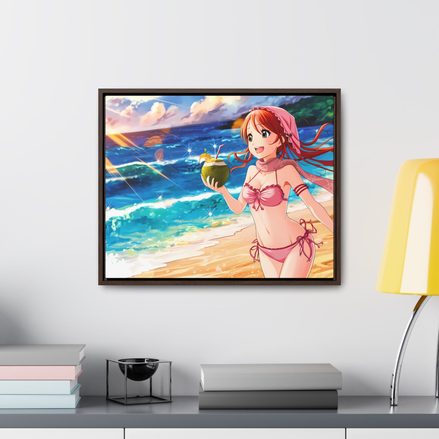 Sunset Shores and Summer Smiles - Gallery Canvas Wraps, Horizontal Frame