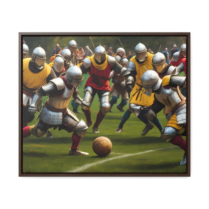 Medieval Football Battle - Gallery Canvas Wraps, Horizontal Frame